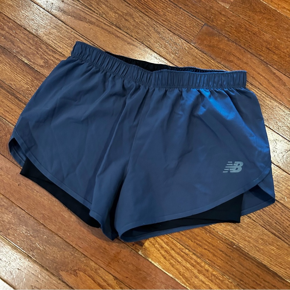New Balance Navy Athletic Running Shorts